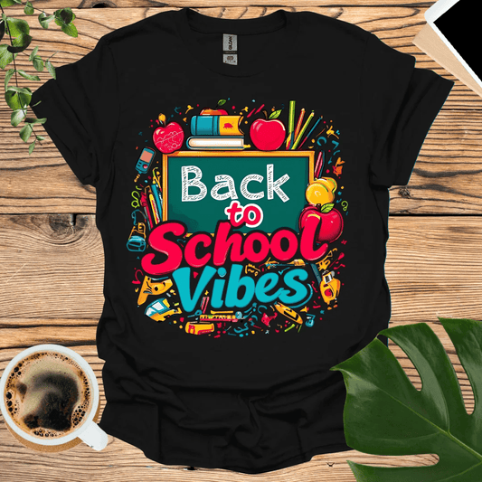 Back to School Vibes T-Shirt - Fun School Icons