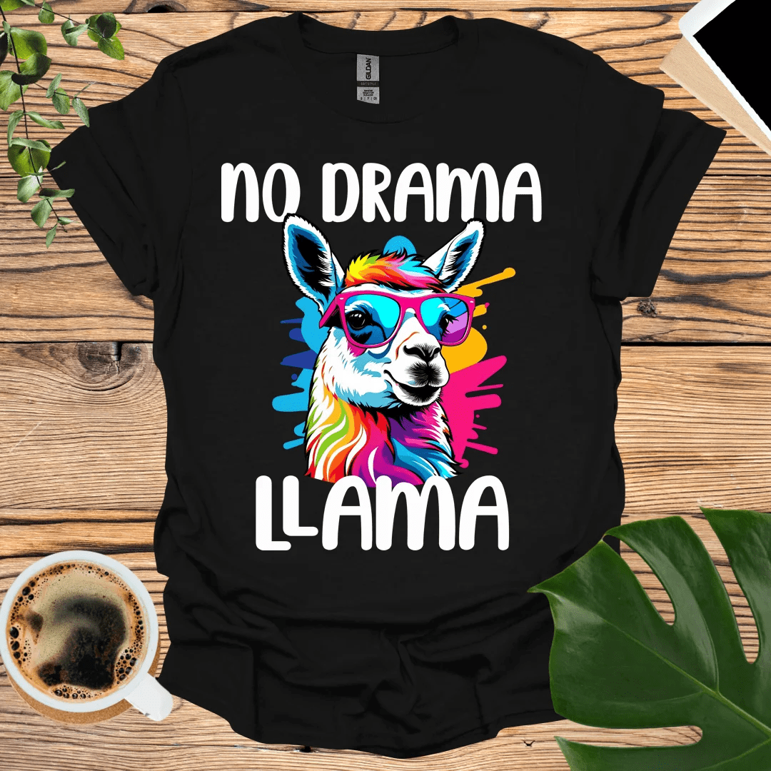 Cool and Colorful No Drama Llama T-Shirt