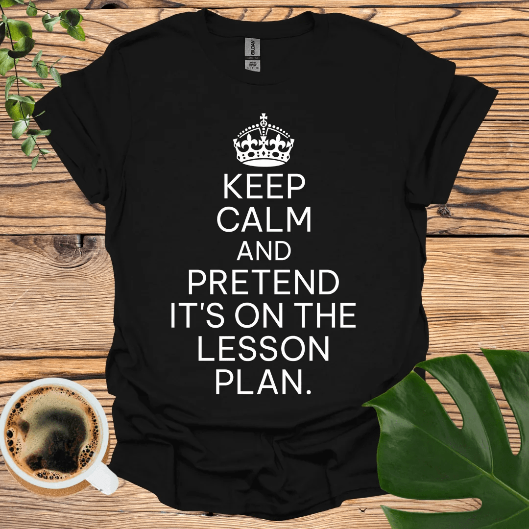 Keep Calm T-shirt - Pretend It's On Teh Lesson Plan