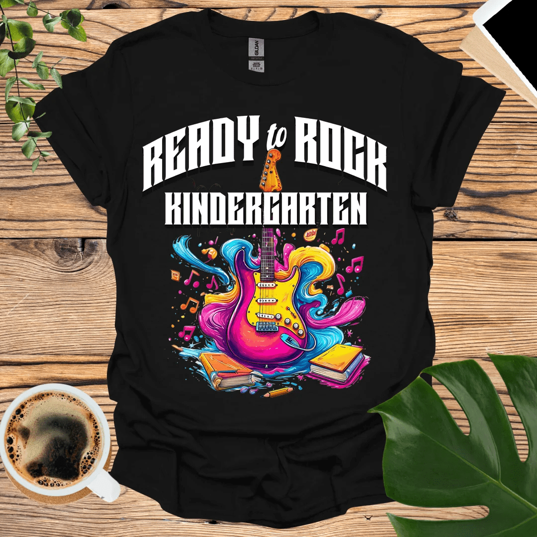 Vibrant Ready to Rock Kindergarten T-Shirt Design