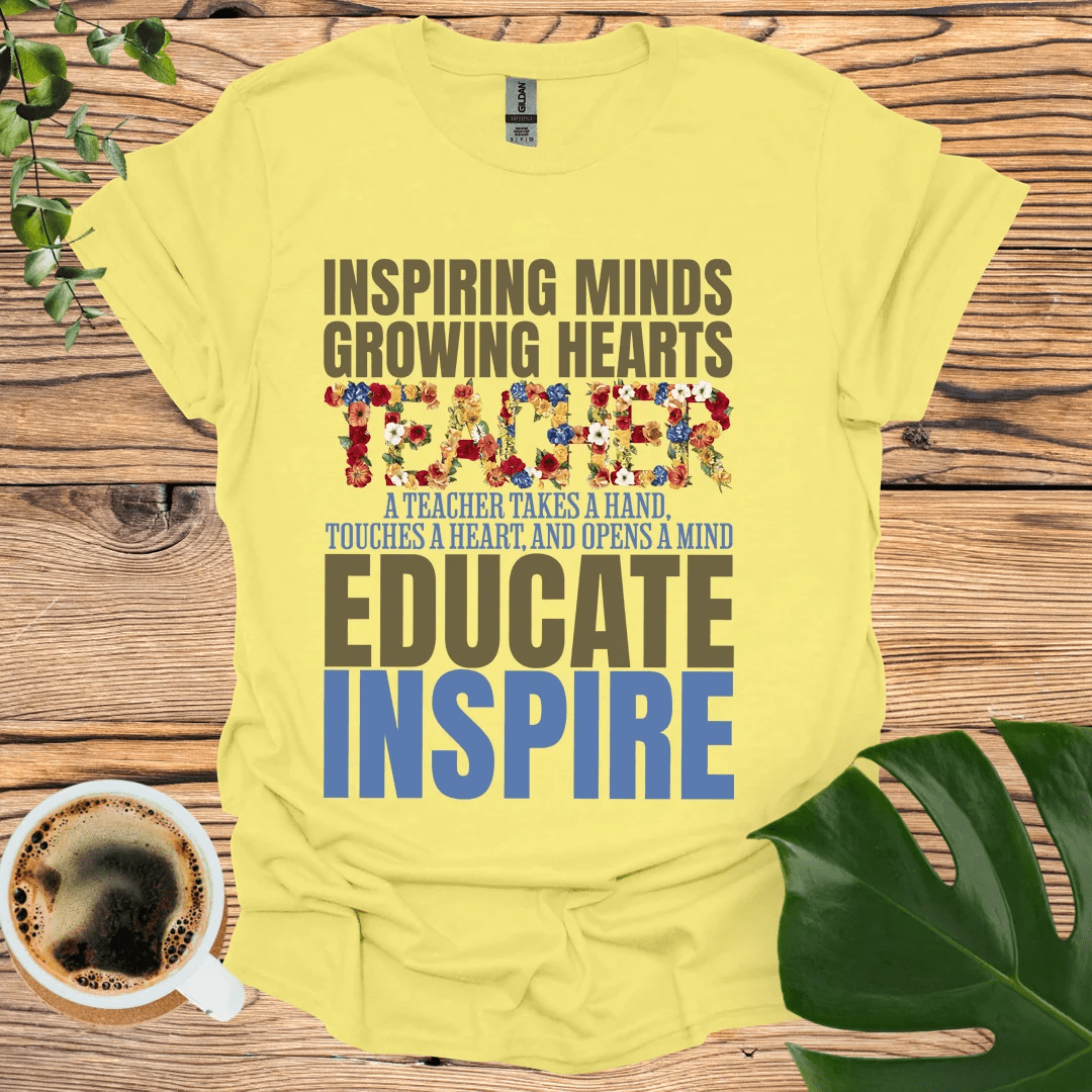 Floral Teacher T-Shirt: Inspire Minds & Hearts