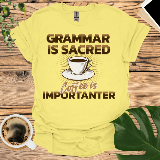 Grammar Rules T-Shirt (Coffee is Importanter)