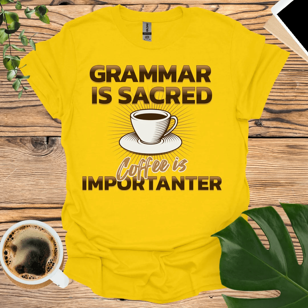 Grammar Rules T-Shirt (Coffee is Importanter)