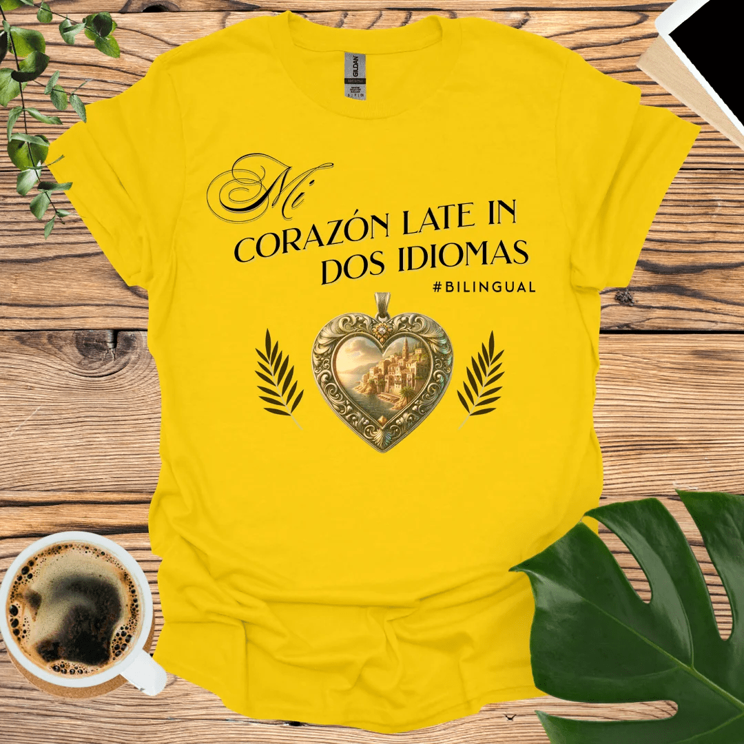 My Heart Beats in Two Languages - Spanish T-Shirt