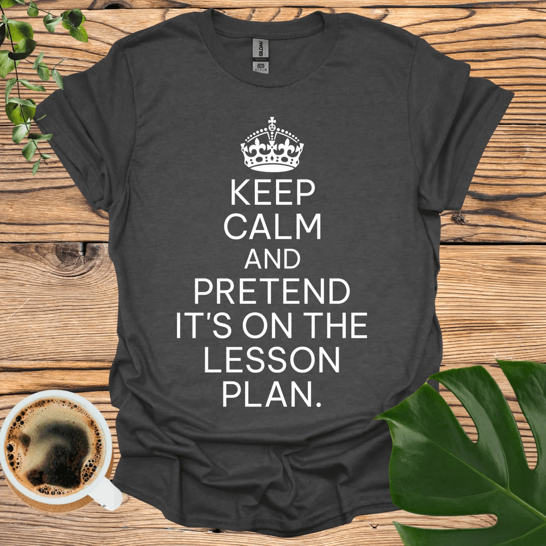 Keep Calm T-shirt - Pretend It's On Teh Lesson Plan