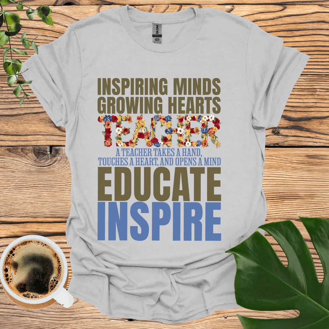 Floral Teacher T-Shirt: Inspire Minds & Hearts