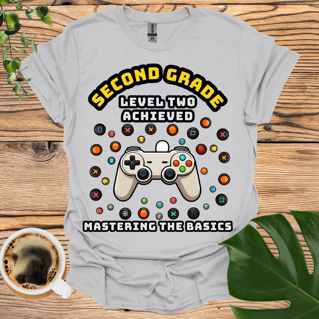 Gaming-Themed Second Grade T-Shirt: Mastering the Basics