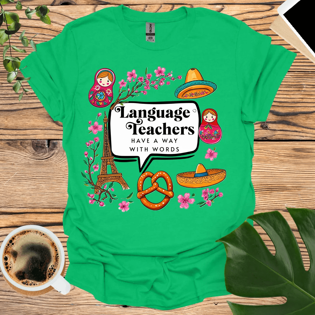 Language Teachers T-Shirt with International Icons