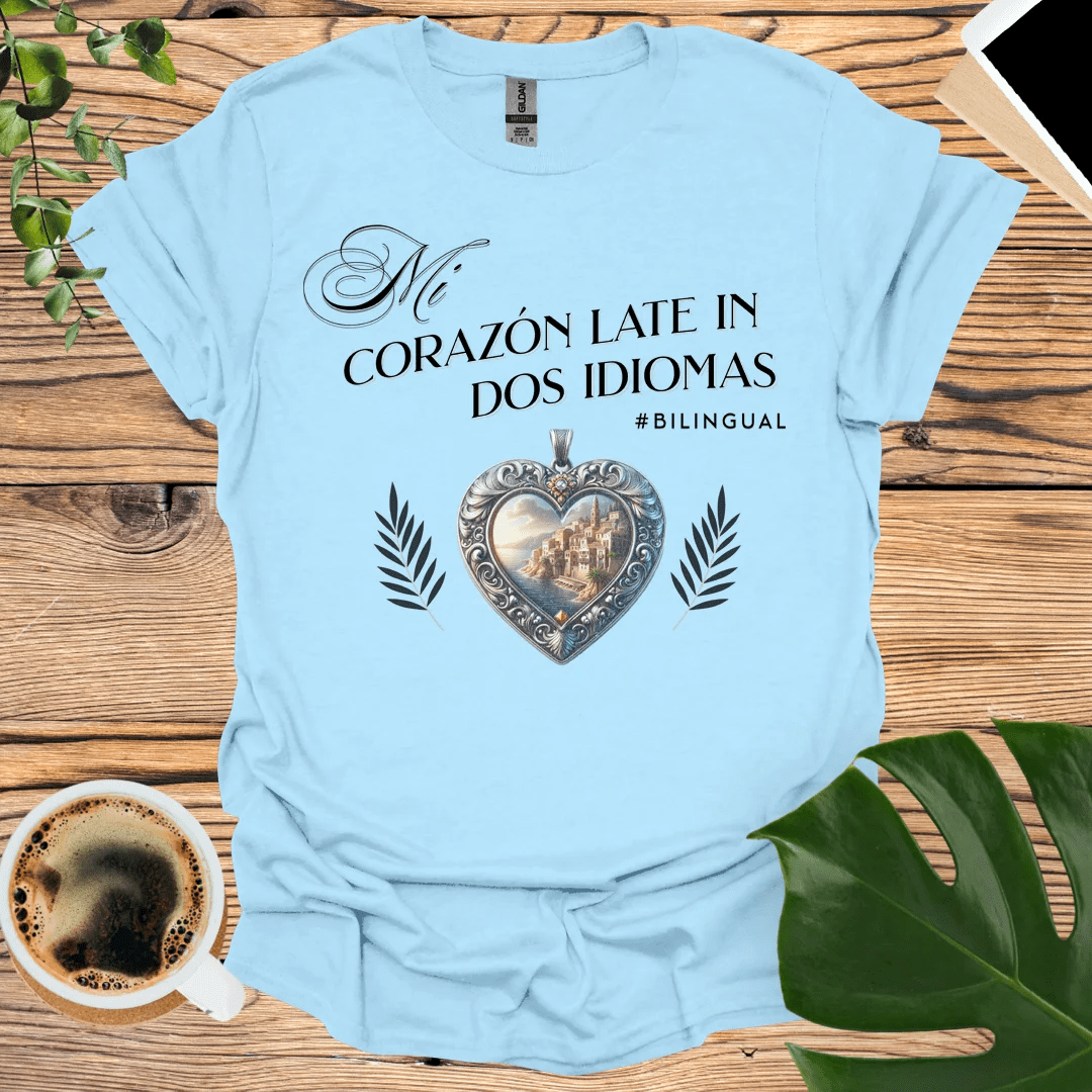 My Heart Beats in Two Languages - Spanish T-Shirt