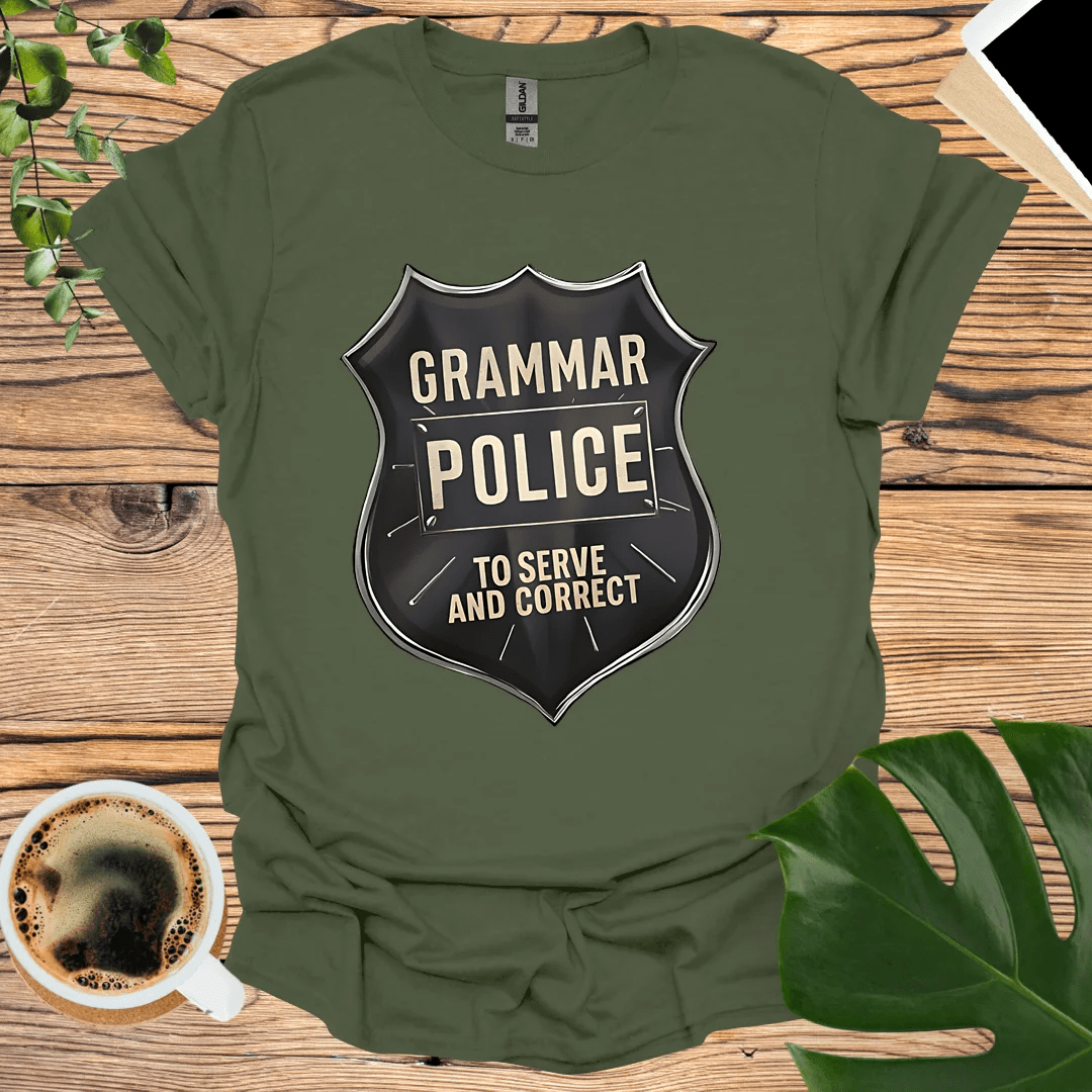 Grammar Police T-Shirt: Serve and Correct in Style