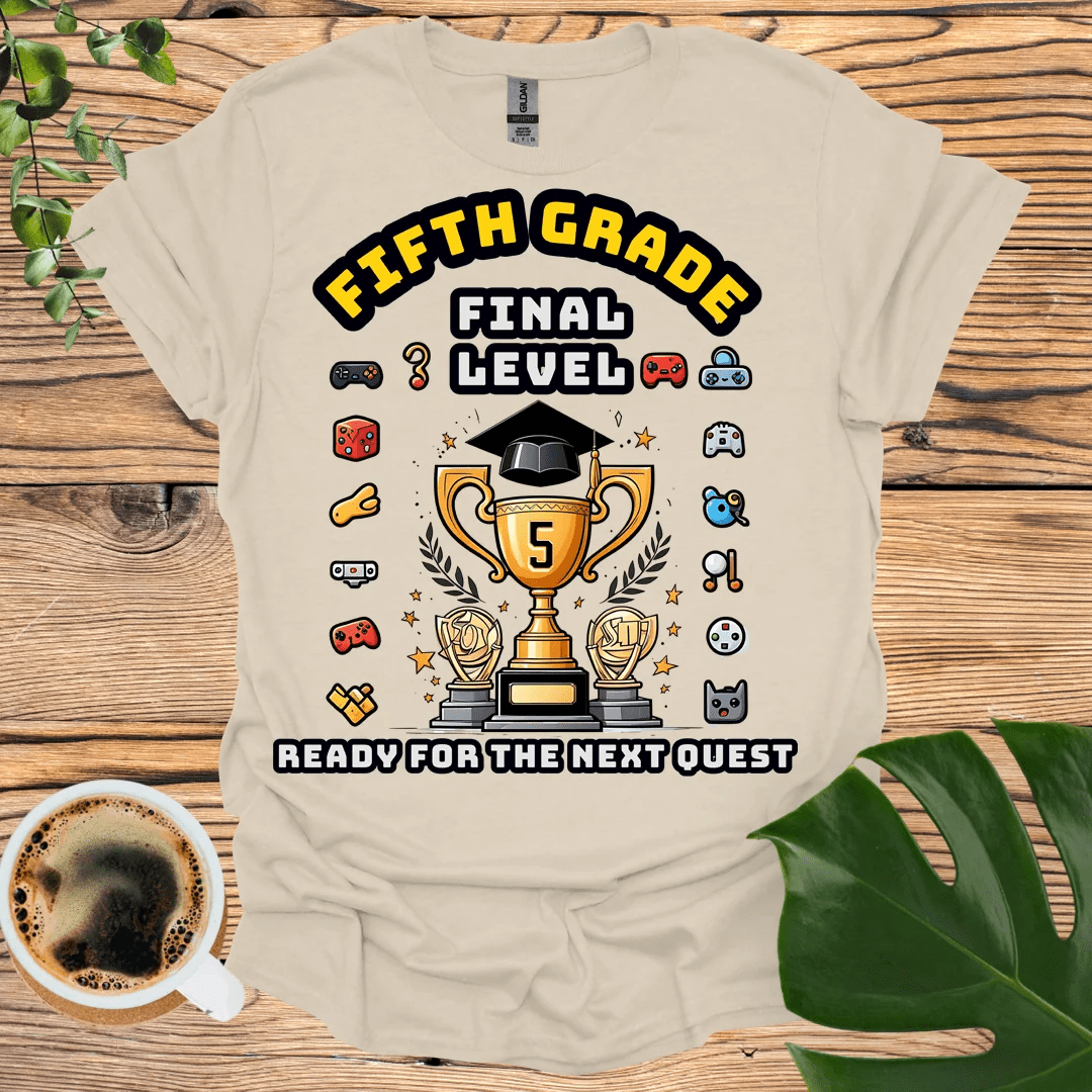 Gaming-Themed Fifth Grade T-Shirt: Ready For the Next Quest