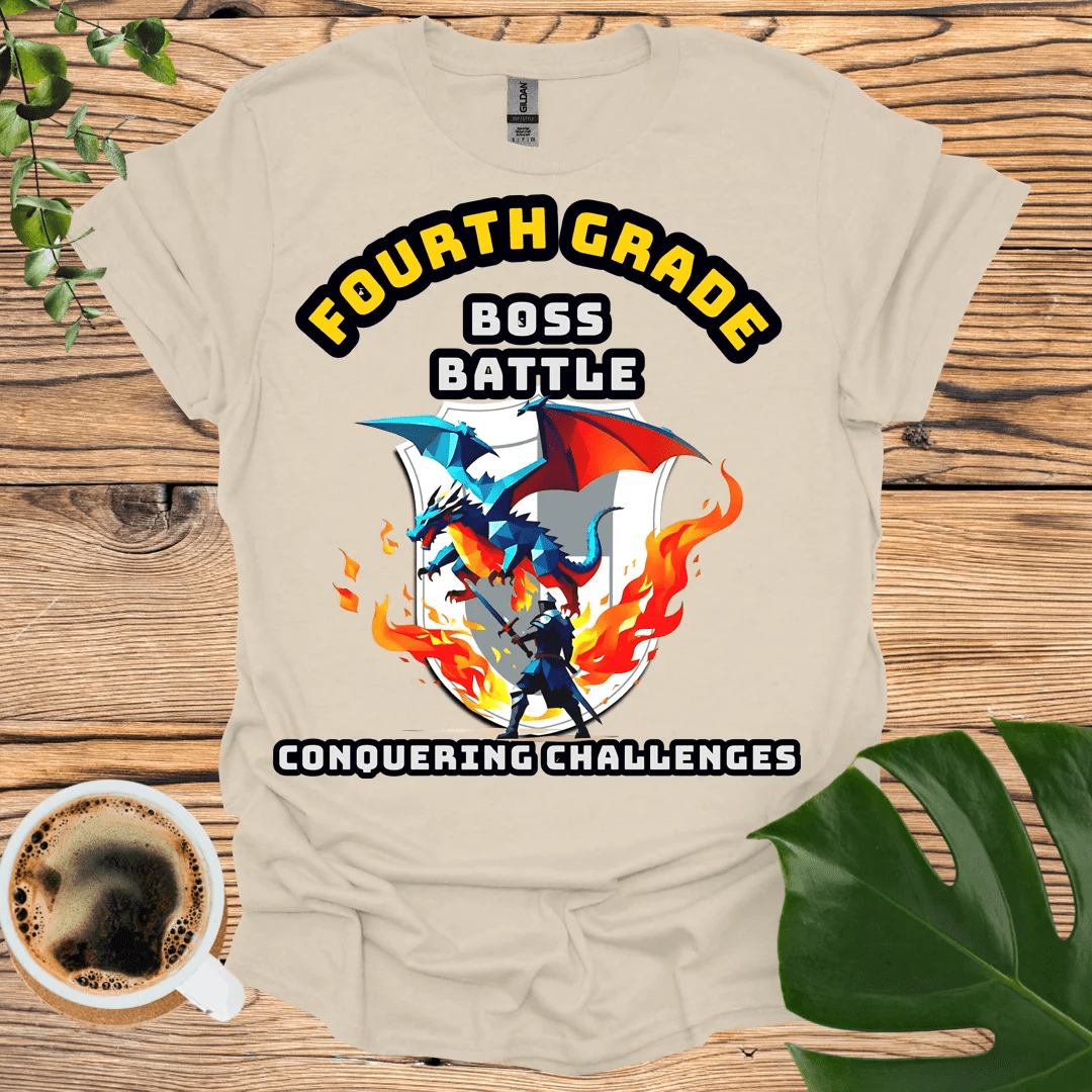 Gaming-Themed Fourth Grade T-Shirt: Conquering Challenges