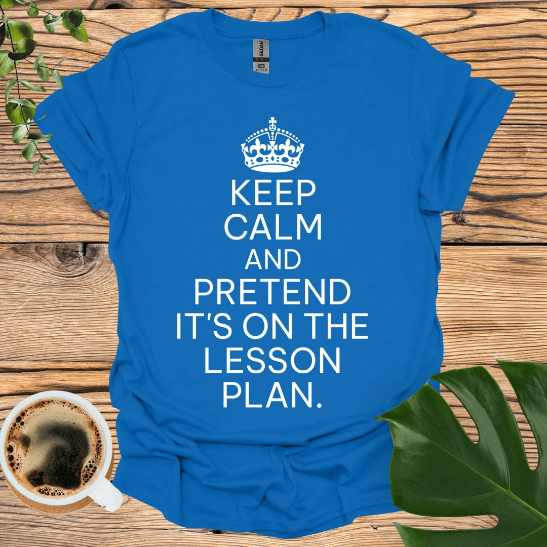 Keep Calm T-shirt - Pretend It's On Teh Lesson Plan