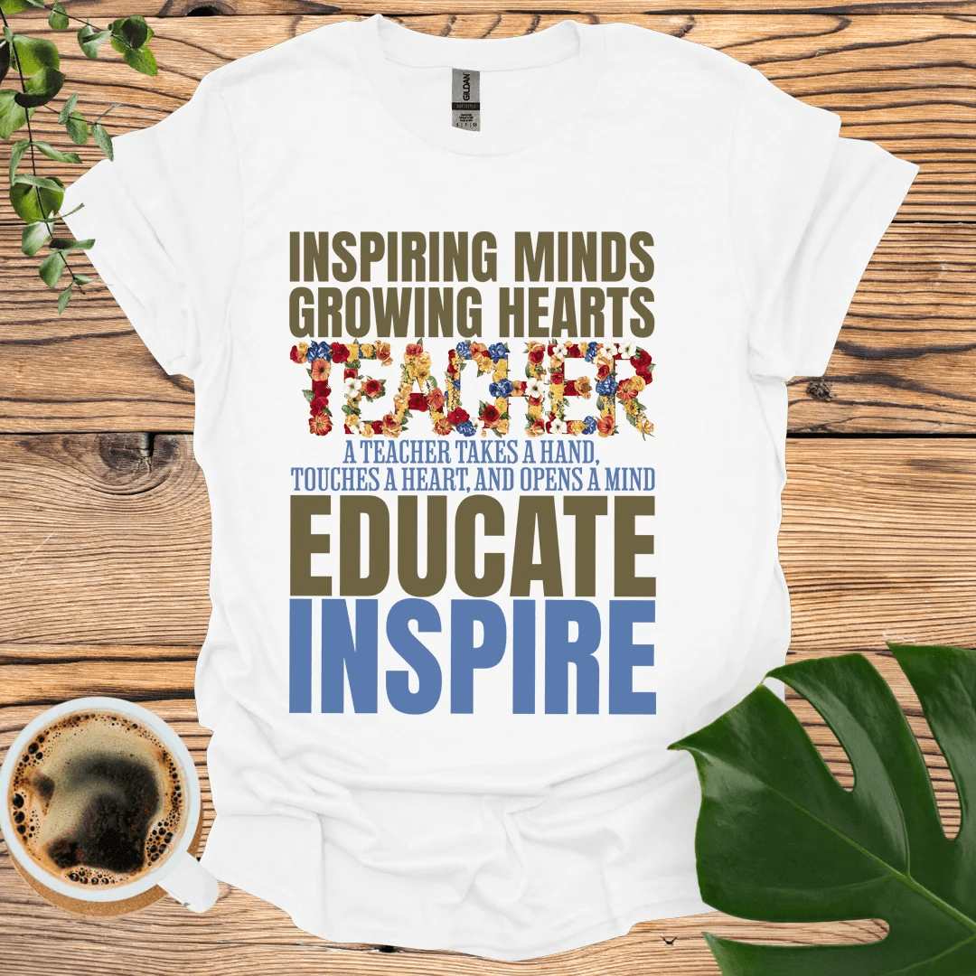 Floral Teacher T-Shirt: Inspire Minds & Hearts