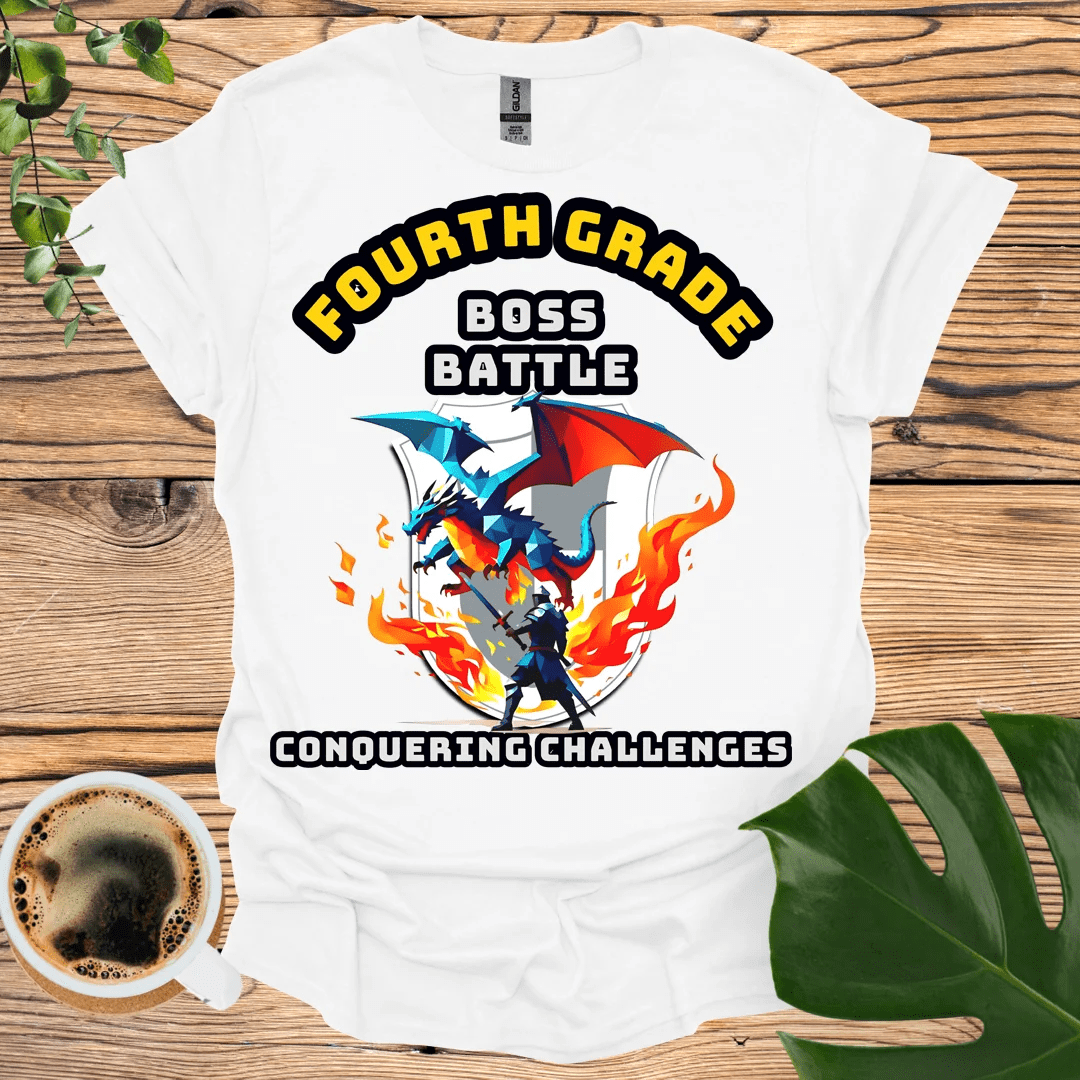 Gaming-Themed Fourth Grade T-Shirt: Conquering Challenges