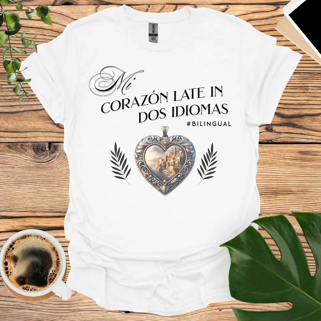 My Heart Beats in Two Languages - Spanish T-Shirt